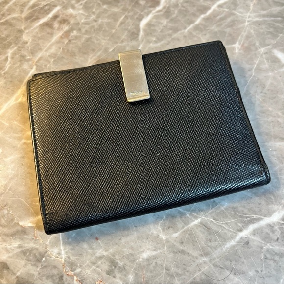 Prada Wallet Black Leather
